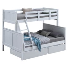 Lincoln Single Over Double Bunk Bed with Drawers
